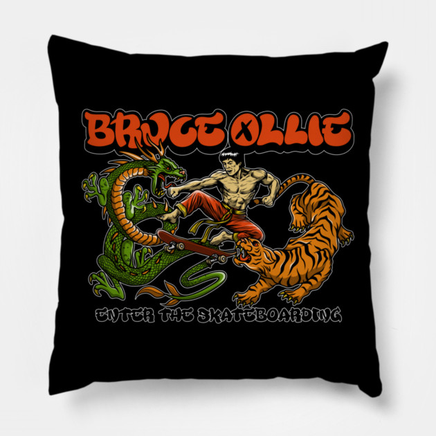 Enter The Skateboarding Pillow by Wrongteeshirt