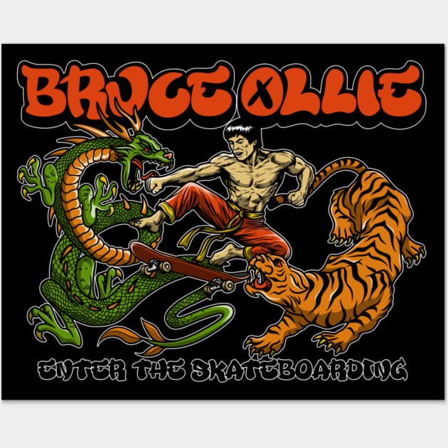 Enter The Skateboarding Wall Art by Wrongteeshirt