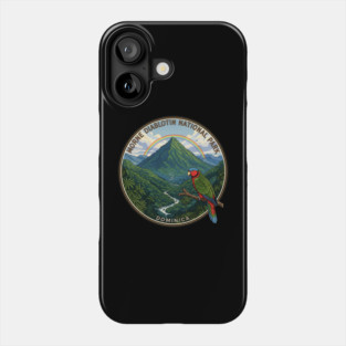 Morne Diablotin National Park Dominica Nature Vintage Travel Badge Phone Case