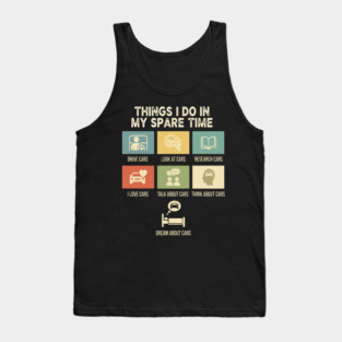 Funny Car Lover Enthusiast Tank Top