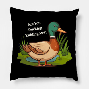 Are You Ducking Kidding Me – Funny Duck Graphic Pillow