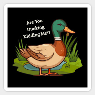 Are You Ducking Kidding Me – Funny Duck Graphic Sticker
