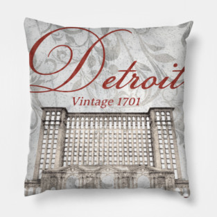 Detroit Vintage 1701 Pillow