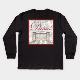 Detroit Vintage 1701 Kids Long Sleeve T-Shirt