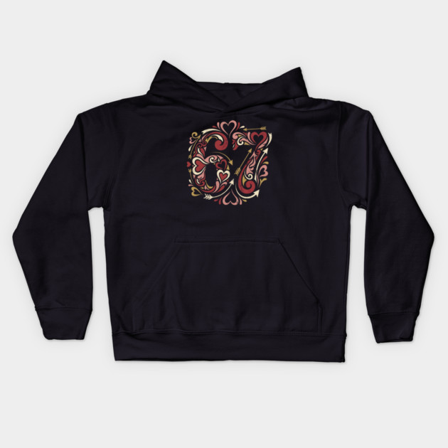 67 Valentine's Day Kids Hoodie by Creatifly Graphic Tees
