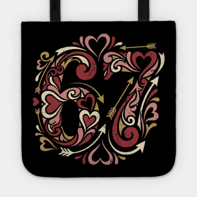 67 Valentine's Day Tote by Creatifly Graphic Tees