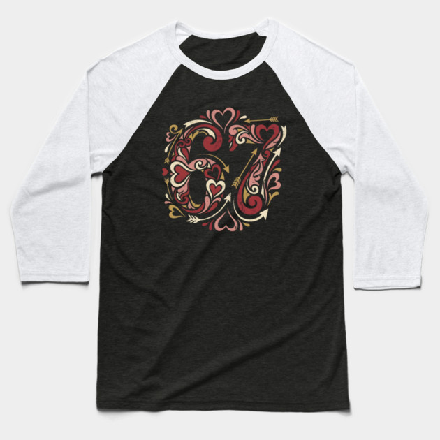 67 Valentine's Day Baseball T-Shirt by Creatifly Graphic Tees