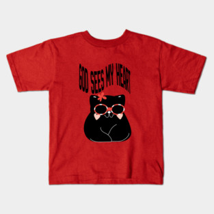 Cute Cat Quote Minimalist Aesthetic Animal Design Kids T-Shirt