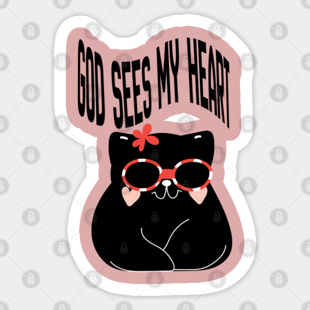 Cute Cat Quote Minimalist Aesthetic Animal Design Sticker by Anne Lee