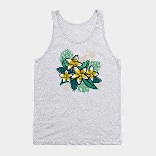 Retro Tropical Leaves Tank Top