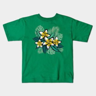 Retro Tropical Leaves Kids T-Shirt