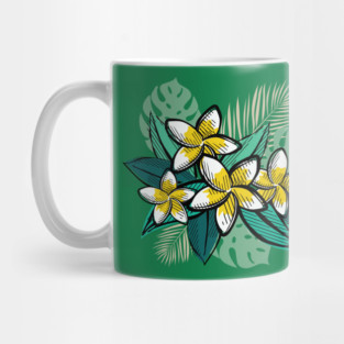 Retro Tropical Leaves Mug