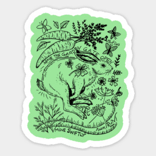 Running Rabbit Sticker