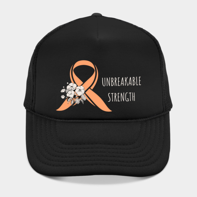Uterine Cancer Awareness - Peach Ribbon Floral Survivor by Pixel Threads 