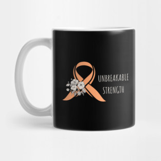 Uterine Cancer Awareness - Peach Ribbon Floral Survivor Mug
