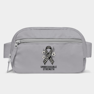 Neuroendocrine Cancer Awareness Zebra Ribbon - Unbreakable Strength Survivor Bag