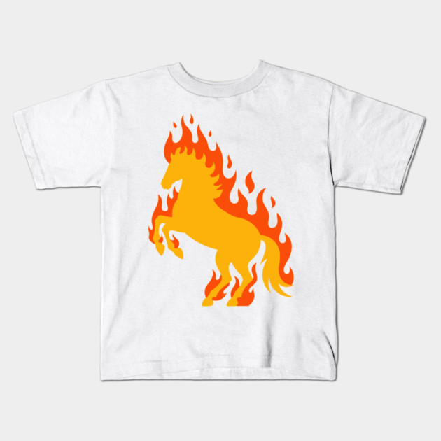 Fire Horse Kids T-Shirt by CreativeSage
