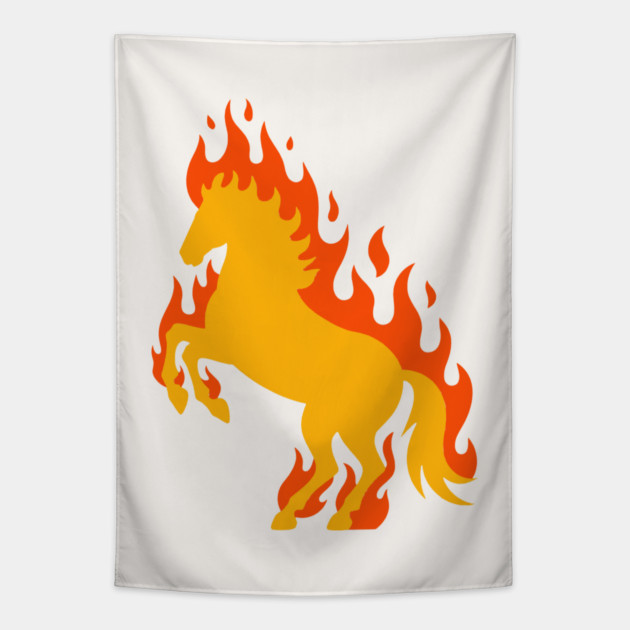 Fire Horse Tapestry by CreativeSage