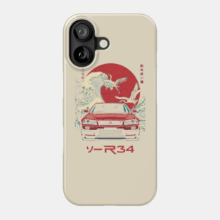 R34 Japanese Car Design Phone Case