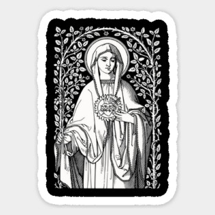 Vintage Virgin Mary Catholic Sticker