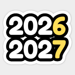 2026 2027 New Year Sticker