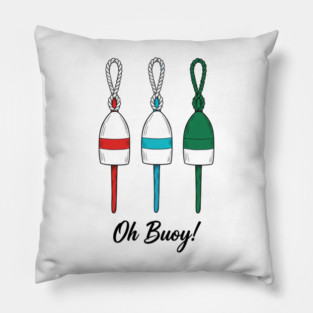 Oh Buoy Nautical Graphic Pillow