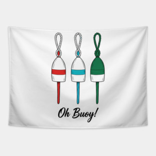 Oh Buoy Nautical Graphic Tapestry