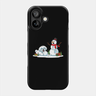 Funny Maltese Snowman Christmas Tree Xmas Phone Case