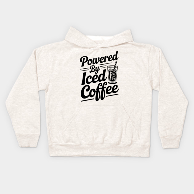 Powered by Iced Coffee Kids Hoodie by Frank Ring