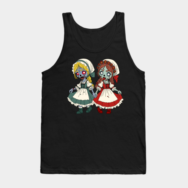 Zombie Snow-White and Rose-Red Tank Top by H. R. Sinclair