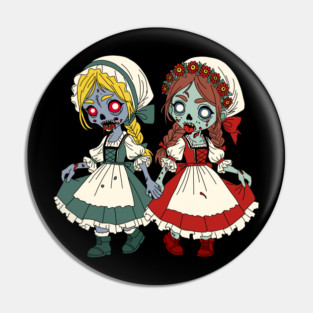 Zombie Snow-White and Rose-Red Pin