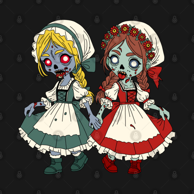 Zombie Snow-White and Rose-Red by H. R. Sinclair