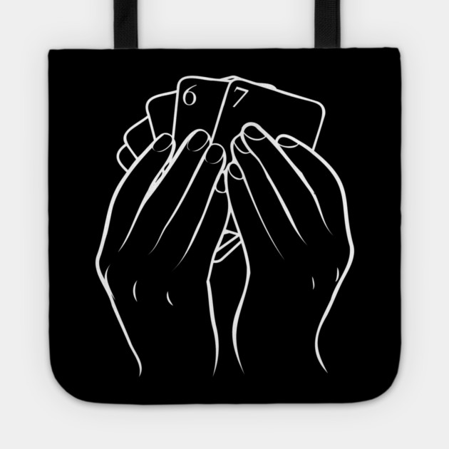 Hand Holding Cards 67 Tote by Creatifly Graphic Tees