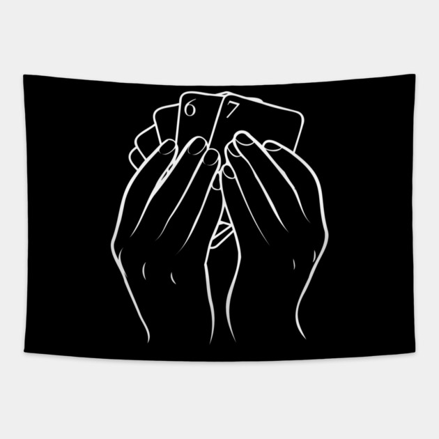 Hand Holding Cards 67 Tapestry by Creatifly Graphic Tees