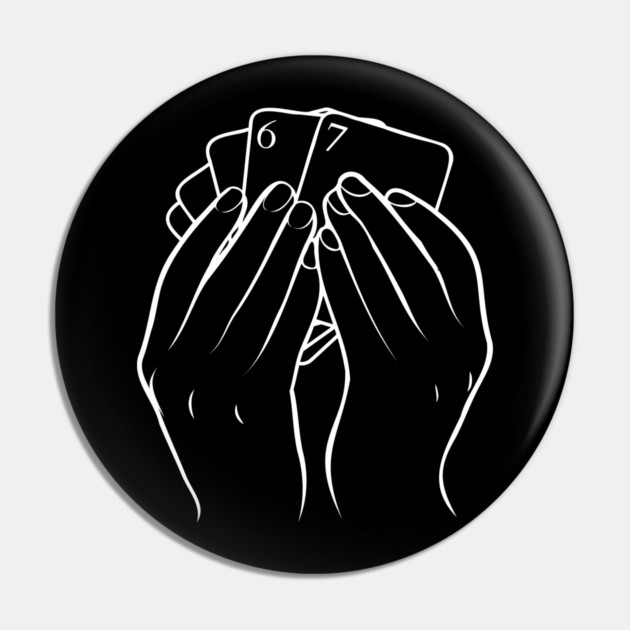 Hand Holding Cards 67 Pin by Creatifly Graphic Tees