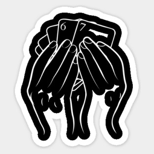 Hand Holding Cards 67 Sticker