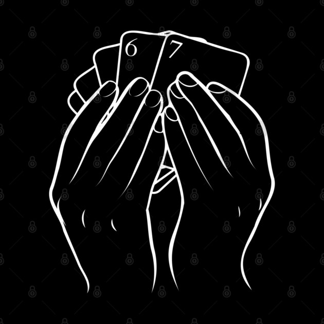 Hand Holding Cards 67 by Creatifly Graphic Tees