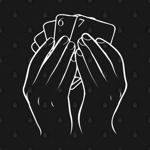 Hand Holding Cards 67 by Creatifly Graphic Tees