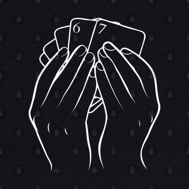 Hand Holding Cards 67 by Creatifly Graphic Tees