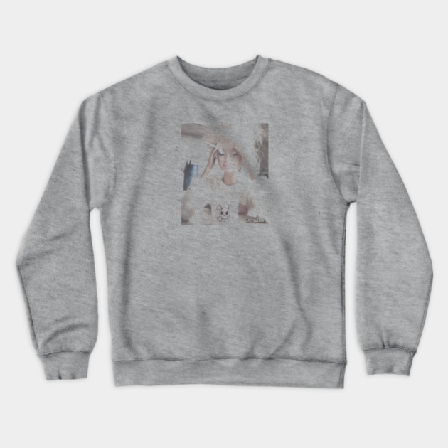 Burnout Doll Morning Crewneck Sweatshirt by Wrongteeshirt