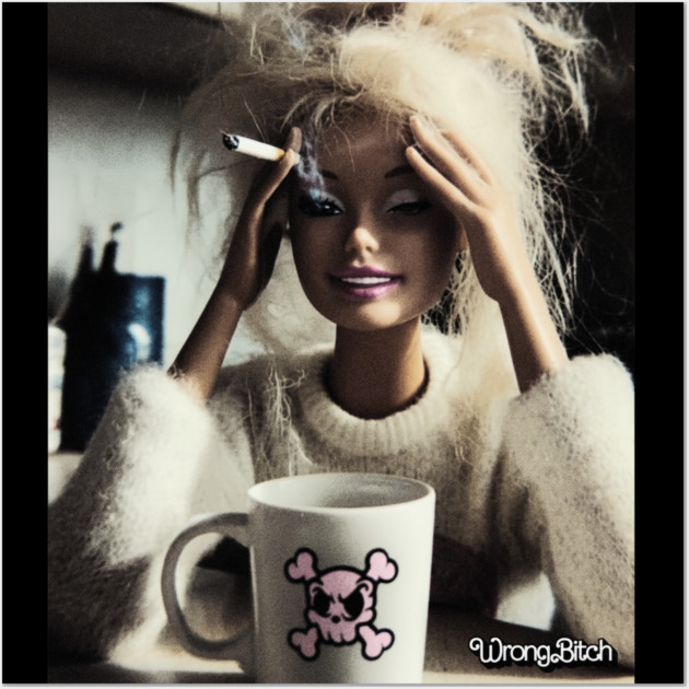 Coffee & Cigarette Wall Art by Wrongteeshirt