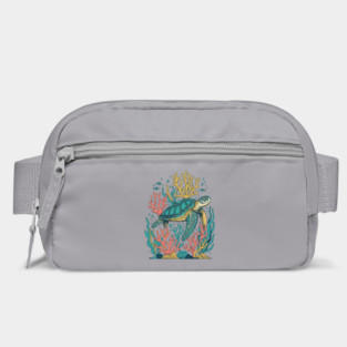 Green Sea Turtle Ocean Coral Reef Bag
