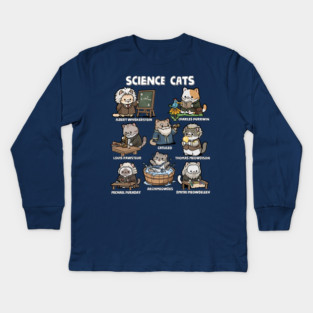Science Cats Kids Long Sleeve T-Shirt