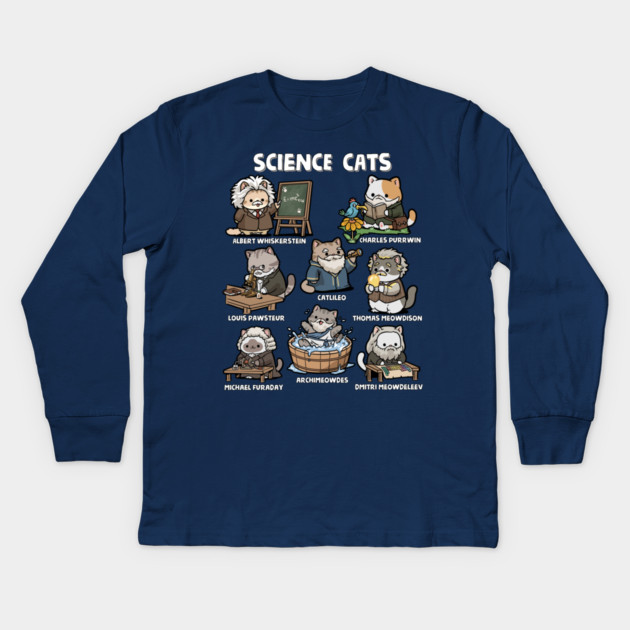 Science Cats Kids Long Sleeve T-Shirt by GoshWow®