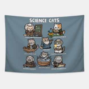 Science Cats Tapestry