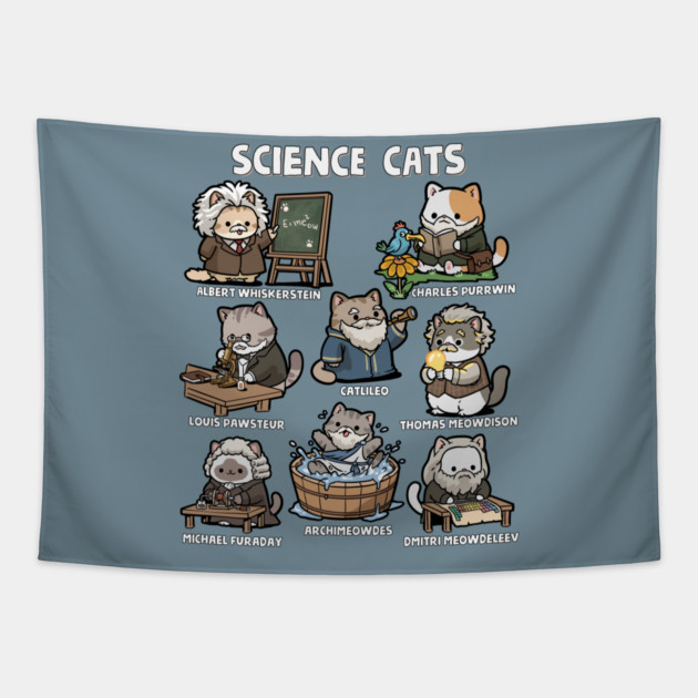 Science Cats Tapestry by GoshWow®