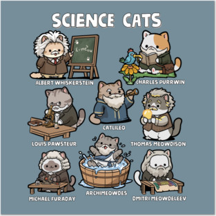 Science Cats Posters and Art