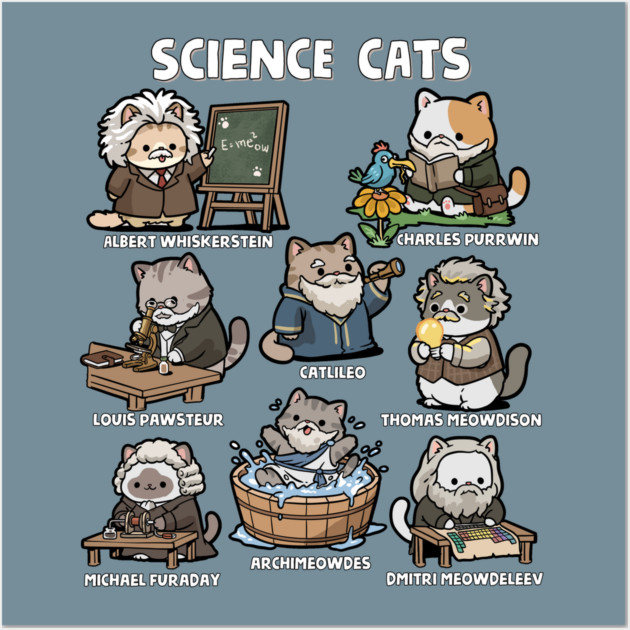 Science Cats Wall Art by GoshWow®