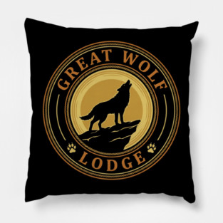 Great Wolf Lodge Logo Vacation Travel Pillow