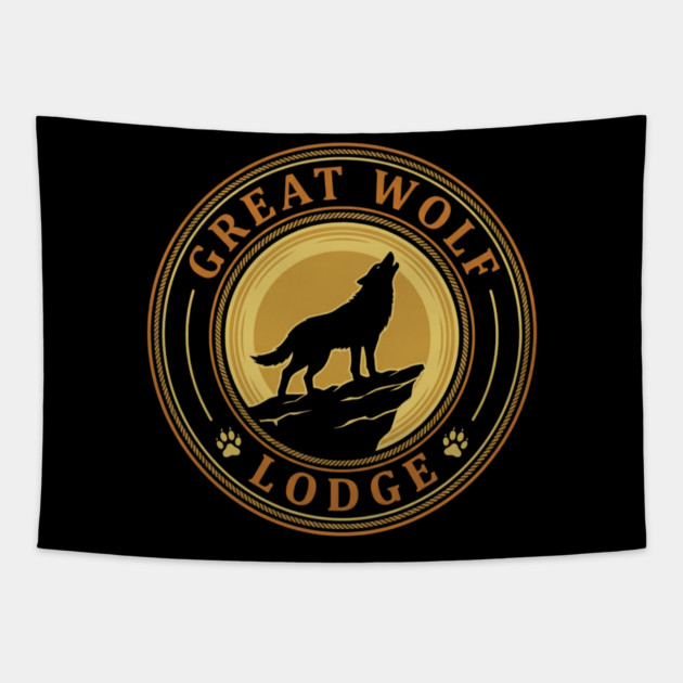 Great Wolf Lodge Logo Vacation Travel Tapestry by ArtistTee ⭐⭐⭐⭐⭐